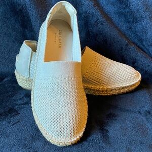 Cole Haan Women's Cloud feel Stitched Beige Tan Espadrille Flats